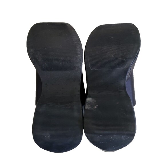 Vintage Y2K Steve Madden Daniella 90s Platform Slides Sandals, Black, Size 8 - Picture 9 of 10